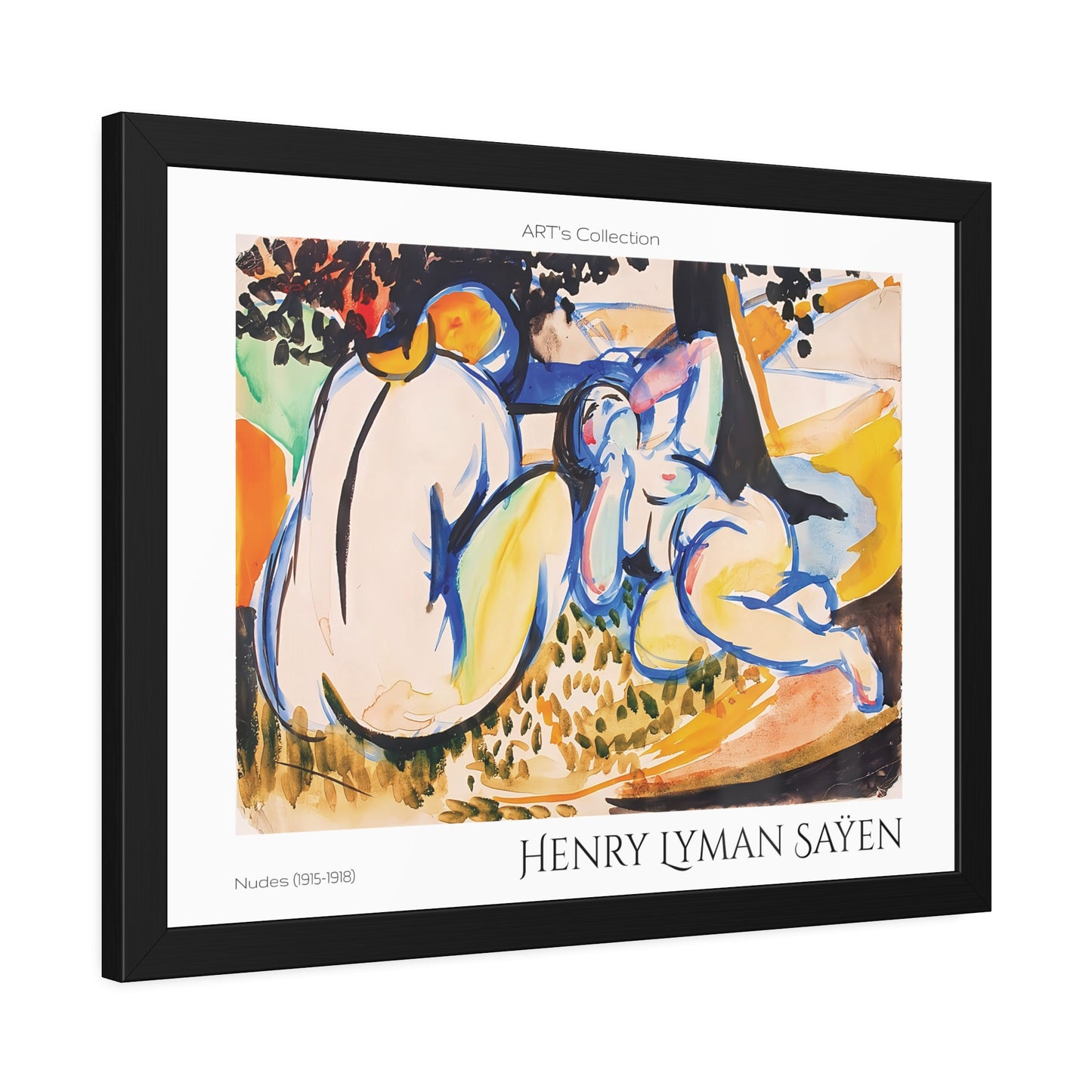 Nudes (1915-1918) by Henry Lyman Saÿen / Affiche Encadrée série ART's Collection