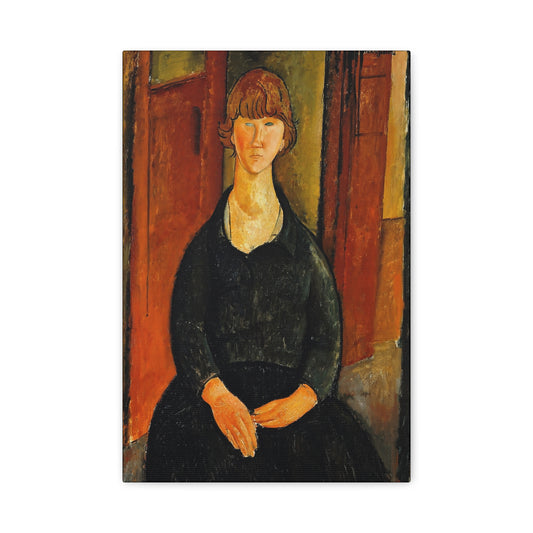 Flower Vendor (1919) by Amedeo Modigliani / Reproduction Fine Art sur Toile / Flanc Large Epaisseur 3.2 cm - 1.25 inch