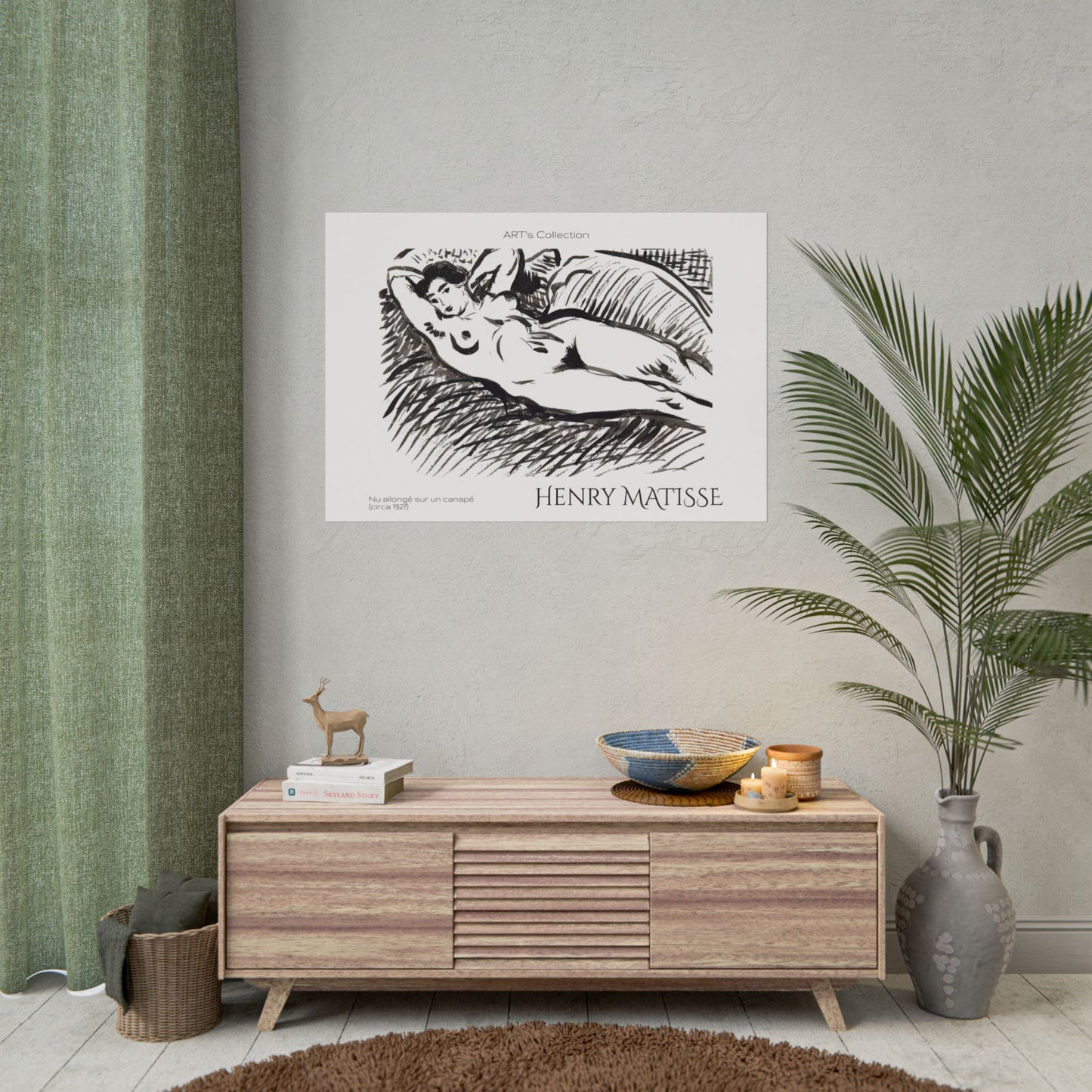 Nu allongé sur un canapé (circa 1927) by Henry Matisse / Affiche imprimée - Série ART's Collection
