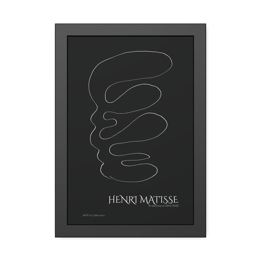 Arabesque (1945-1946) black édition by Henri Matisse / Affiche Encadrée série ART's Collection