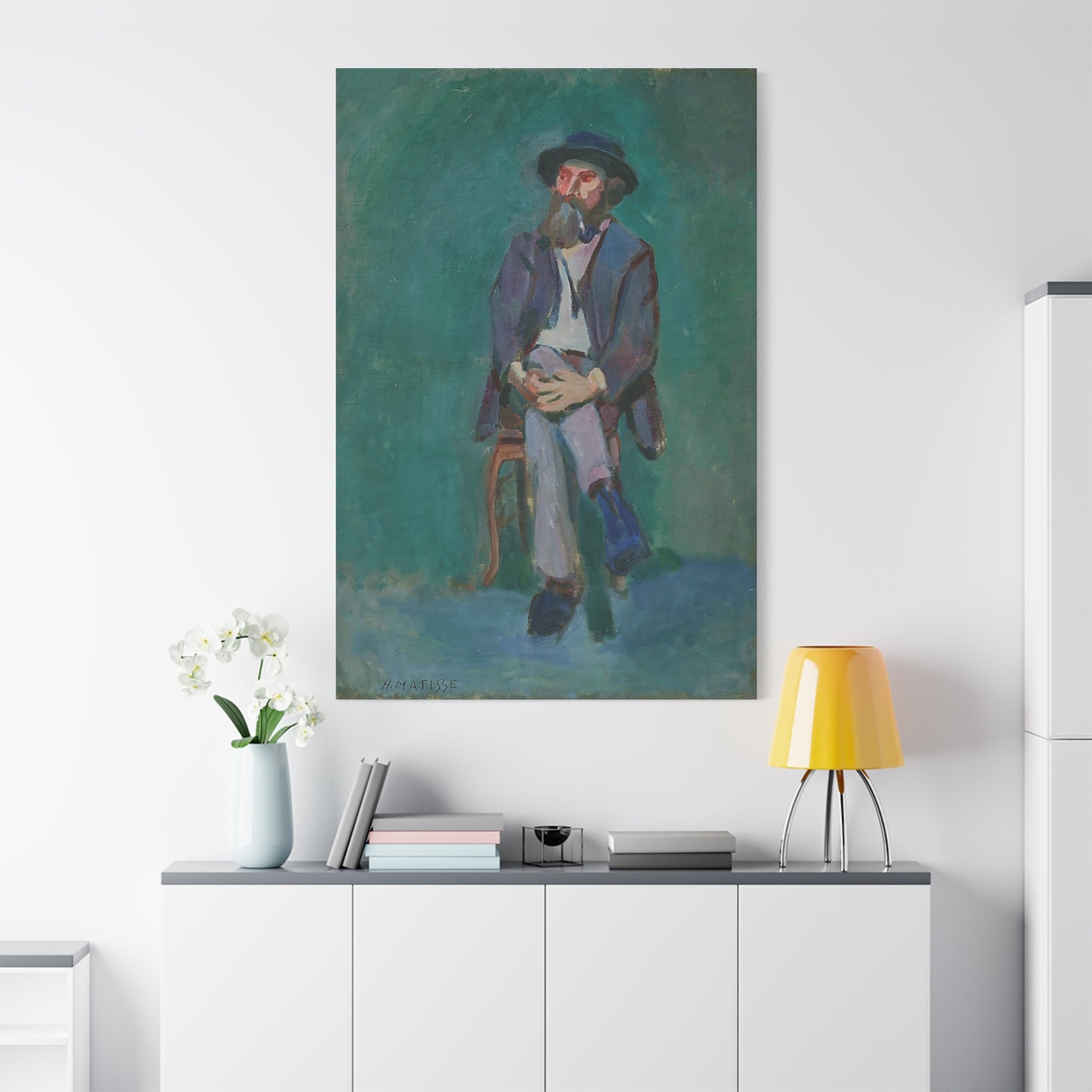 Homme assis (1900) by Henri Matisse / Reproduction Fine Art sur Toile / Epaisseur 3.2 cm - 1.25 inch