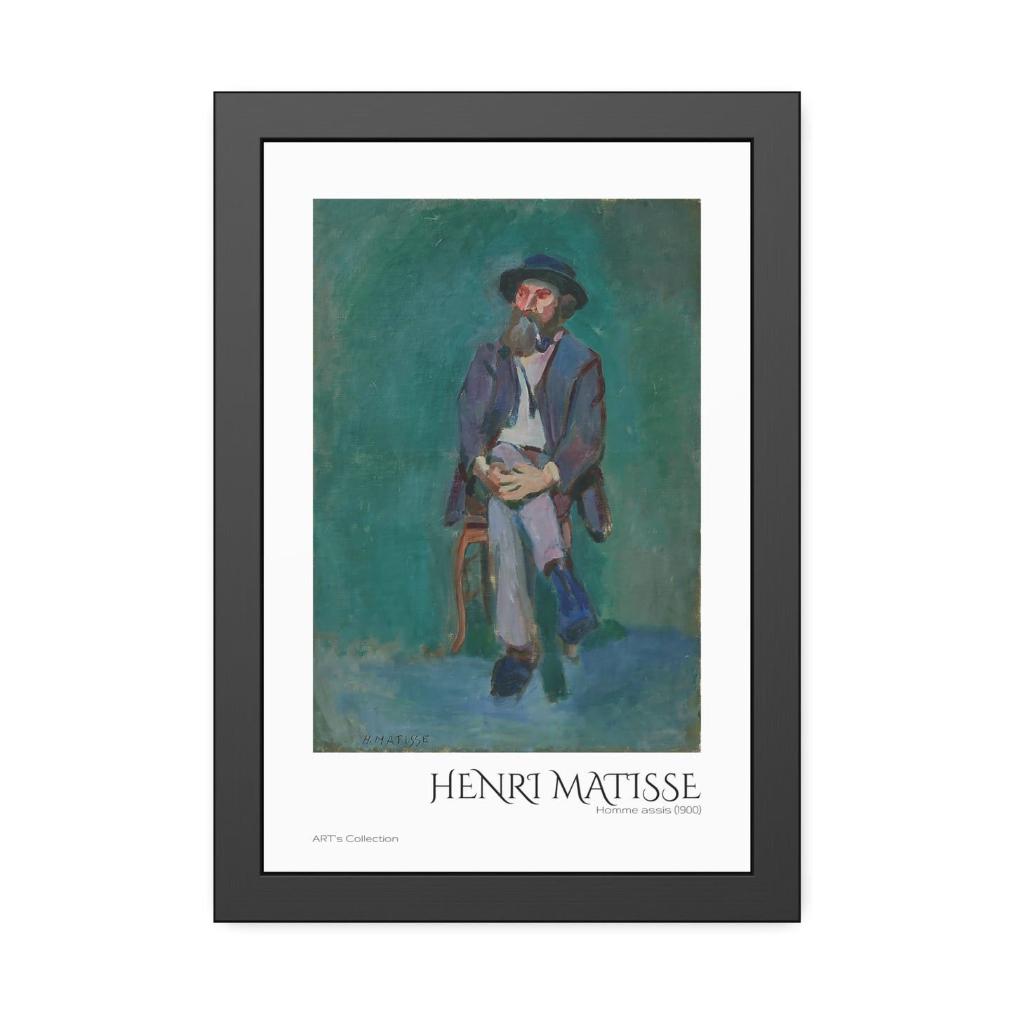 Homme assis (1900) by Henri Matisse / Affiche Encadrée série ART's Collection