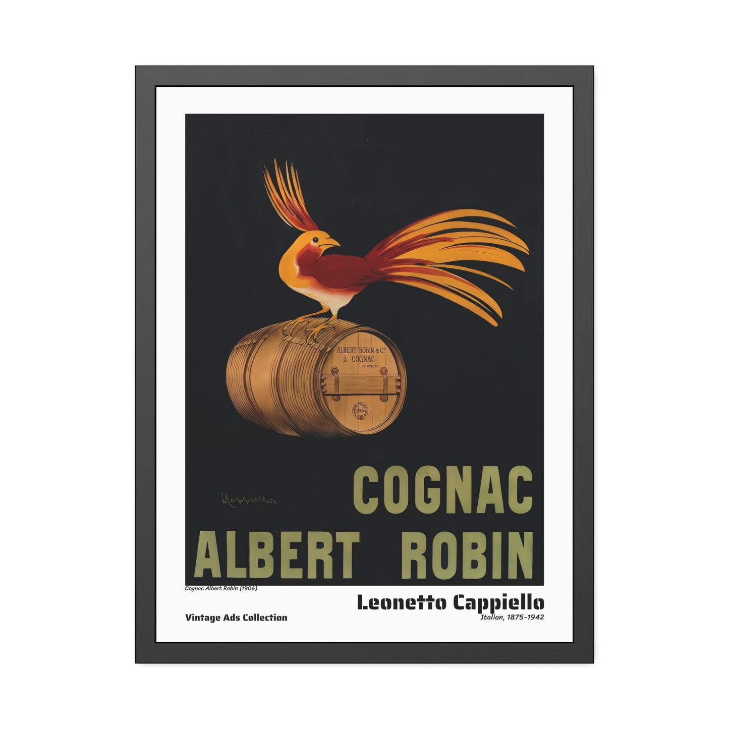 Cognac Albert Robin (1906) by Leonetto Cappiello / Affiche Encadrée Vintage Ads Collection