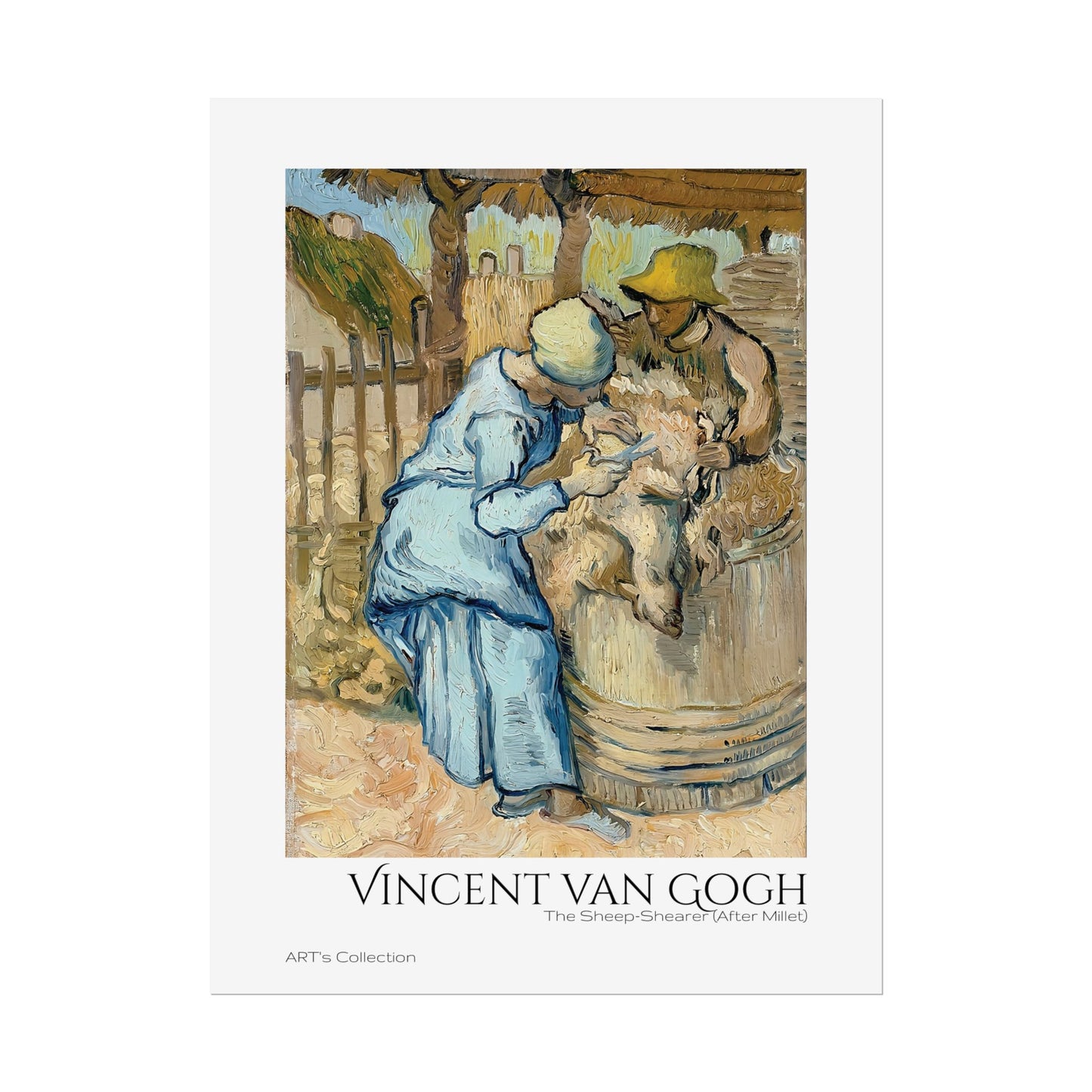 The Sheep-Shearer (After Millet) by Vincent van Gogh / Affiche imprimée - Série ART's Collection