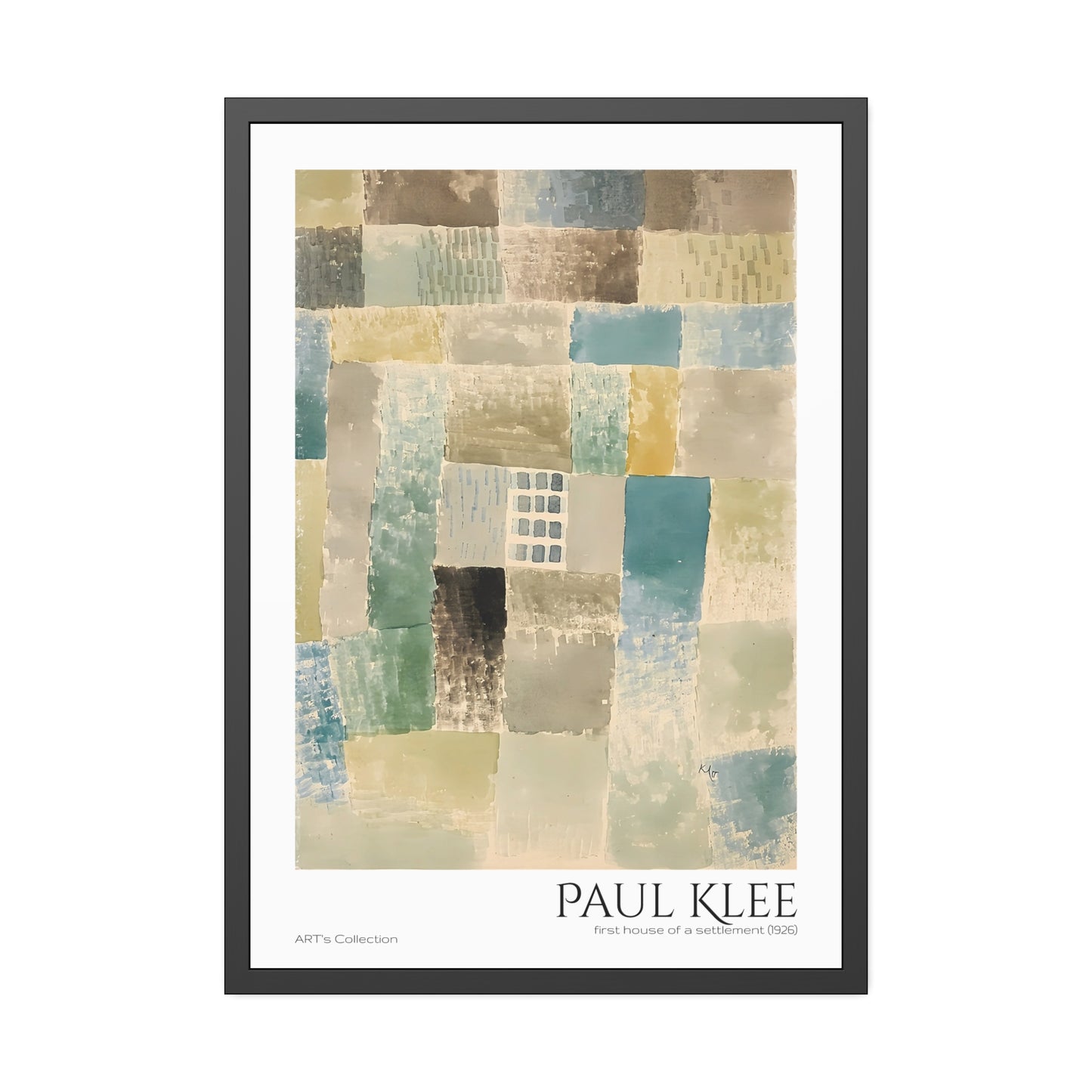 first house of a settlement (1926) by Paul Klee / Affiche Encadrée série ART's Collection