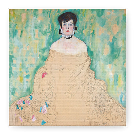Amalie Zuckerkandl (1917) by Gustav Klimt / Reproduction Fine Art sur Toile / Flanc Large Epaisseur 3.2 cm - 1.25 inch