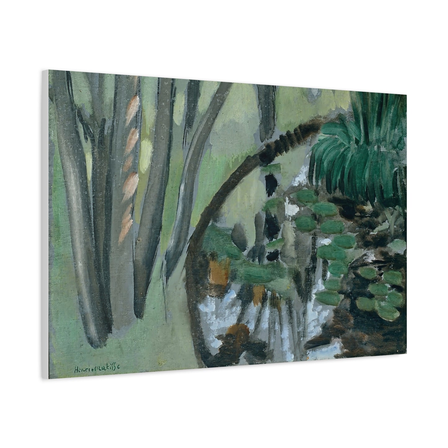 Le ruisseau, Maintenon (1918) by Henri Matisse / Reproduction Fine Art sur Toile / Flanc Large Epaisseur 3.2 cm - 1.25 inch