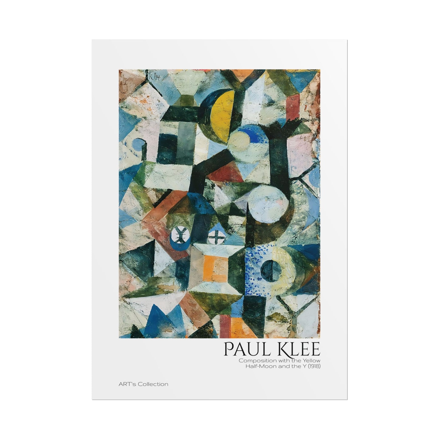 Composition with the Yellow Half-Moon and the Y (1918) by Paul Klee / Affiche imprimée - Série ART's Collection
