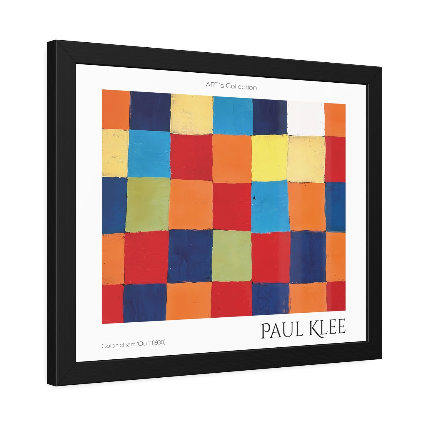 Color chart Qu 1 (1930) by Paul Klee / Affiche Encadrée série ART's Collection