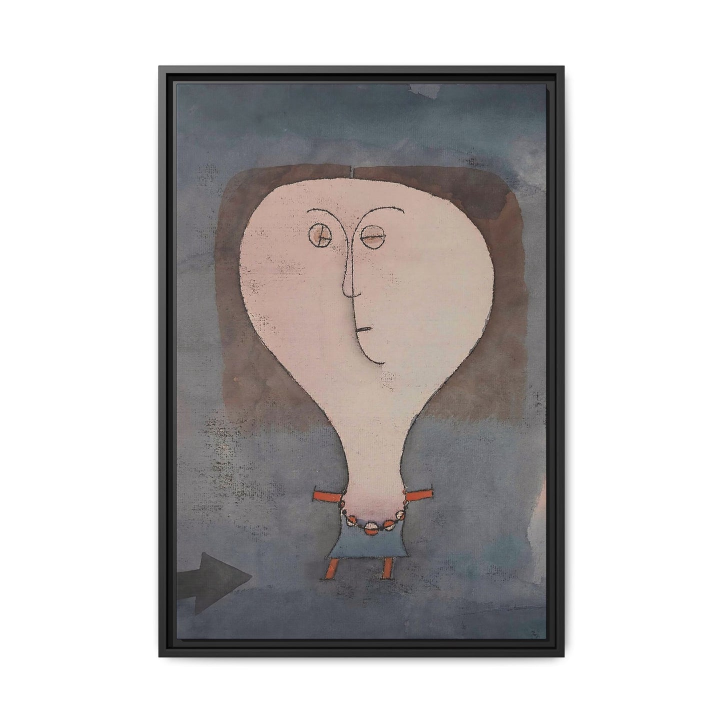 Fright of a Girl (1922) by Paul Klee / Toile encadrée sur caisse américaine