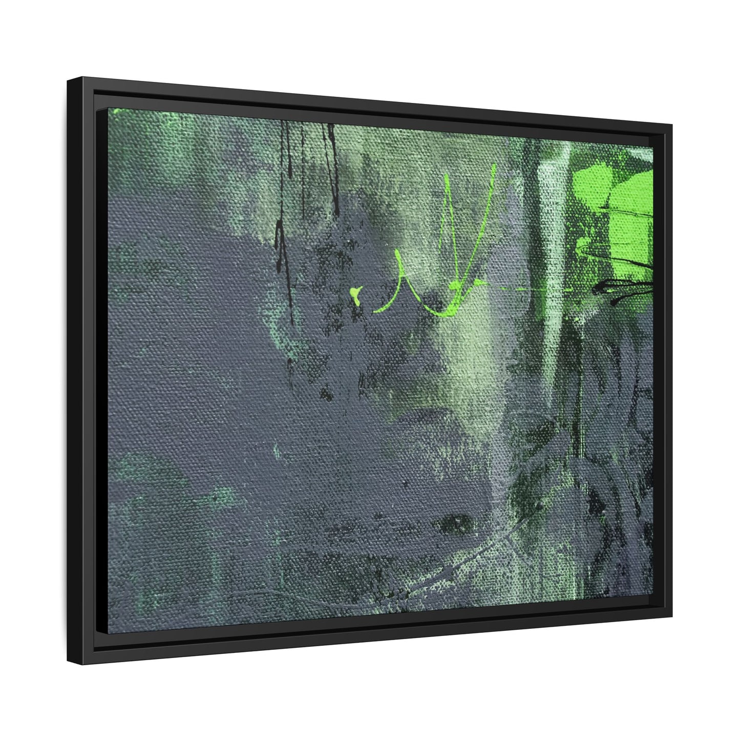 Tableau Beaux Arts Quartz & Emeraude "Série Sign Collections" / Toile encadrée sur caisse américaine