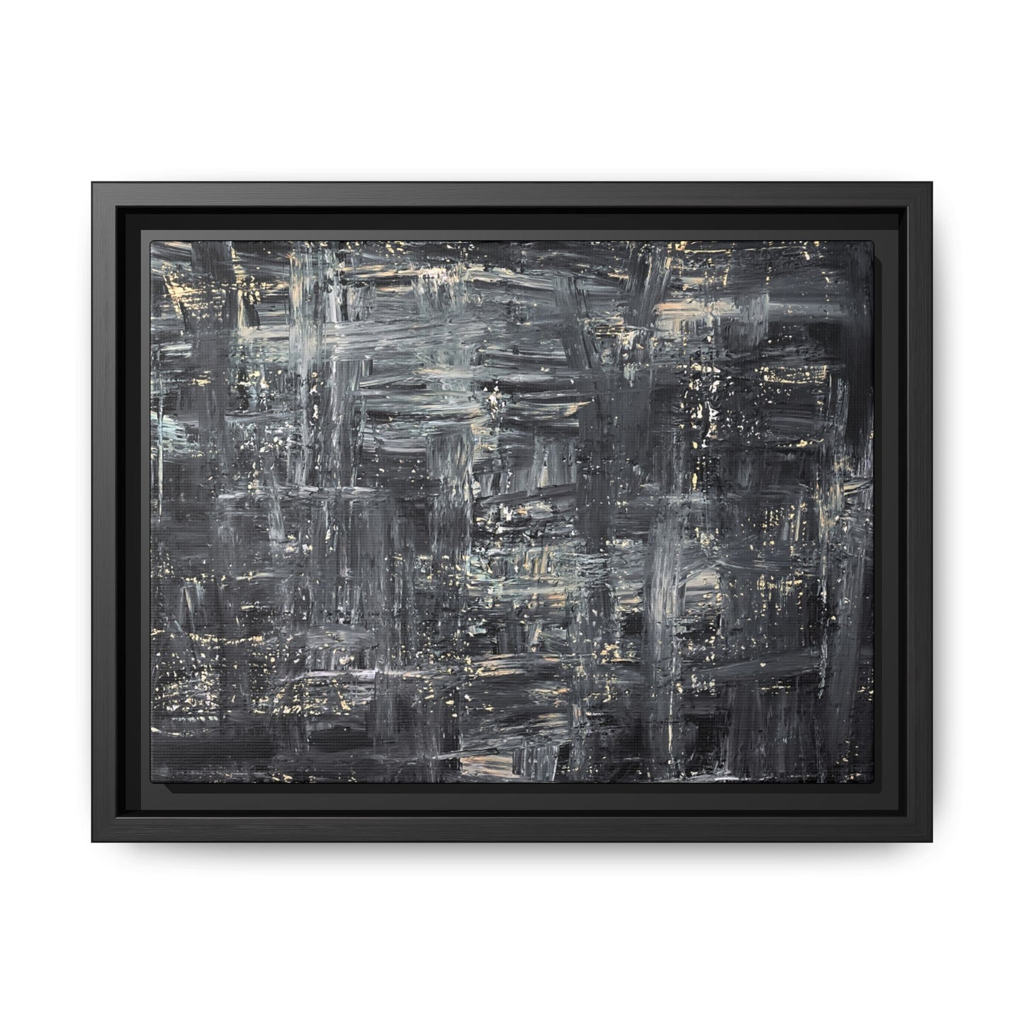 Tableau Intemporel Ardoise Doré "Série Sign Collections" / Toile encadrée sur caisse américaine