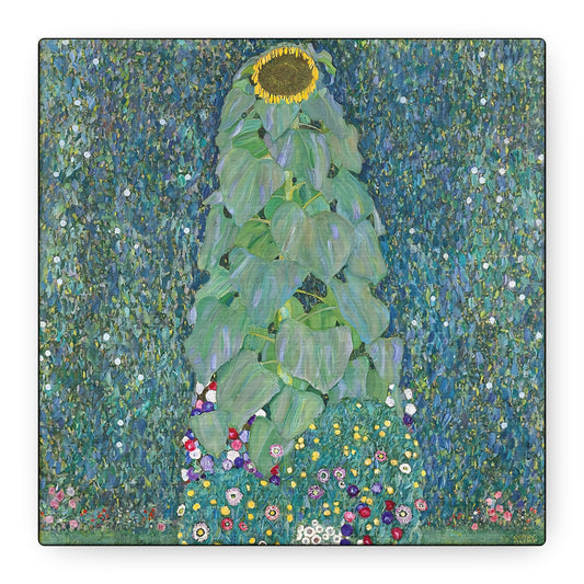 Sunflowers (1883) by Gustav Klimt / Reproduction Fine Art sur Toile / Flanc Large Epaisseur 3.2 cm - 1.25 inch