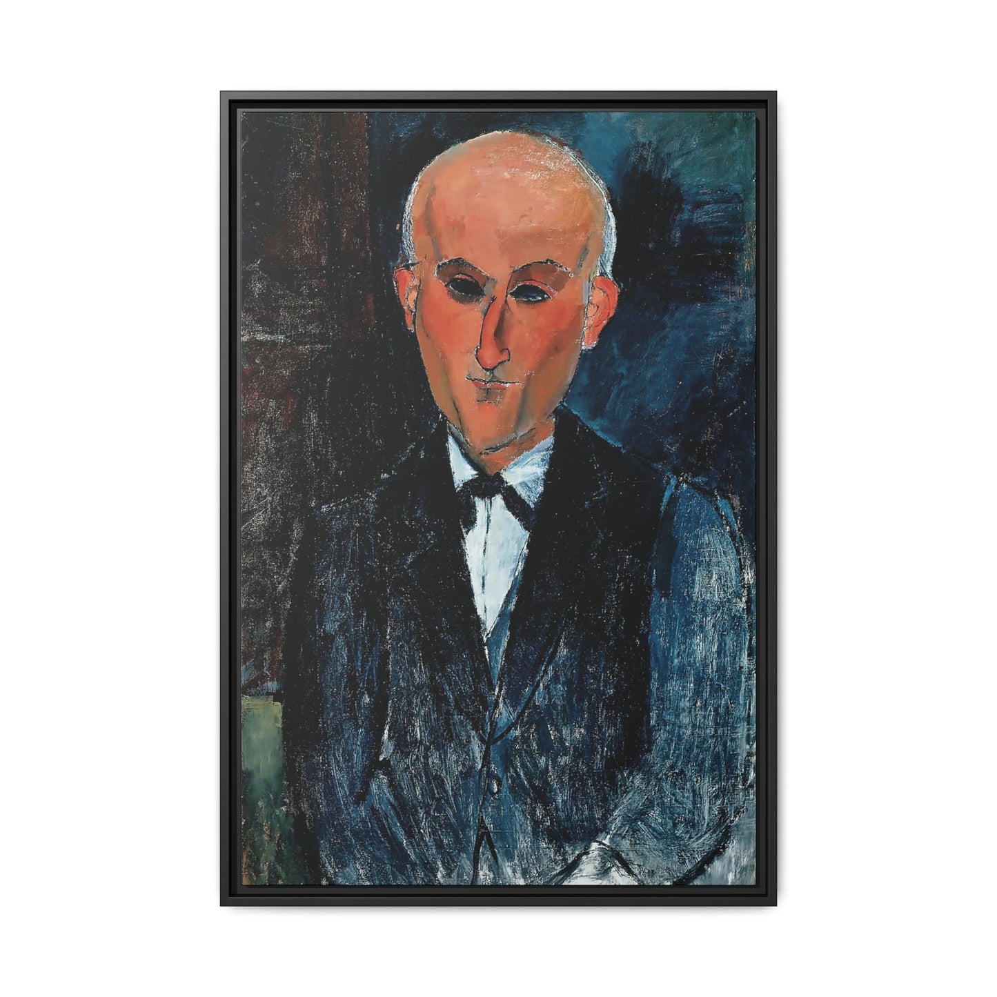 Max Jacob by Amedeo Modigliani / Toile encadrée sur caisse américaine