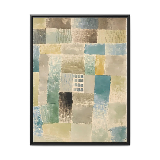 First house of a settlement (1926) by Paul Klee / Toile encadrée sur caisse américaine
