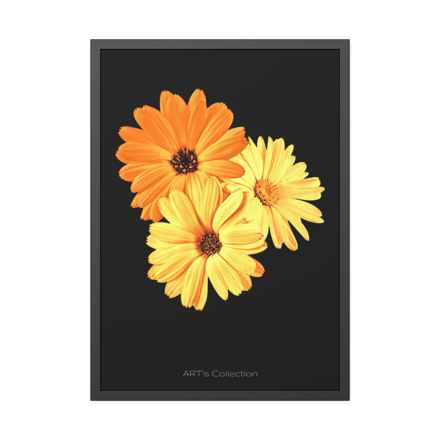Collection Signature "FLORAL Numéro 8" sur Affiche Encadrée série ART's Collection