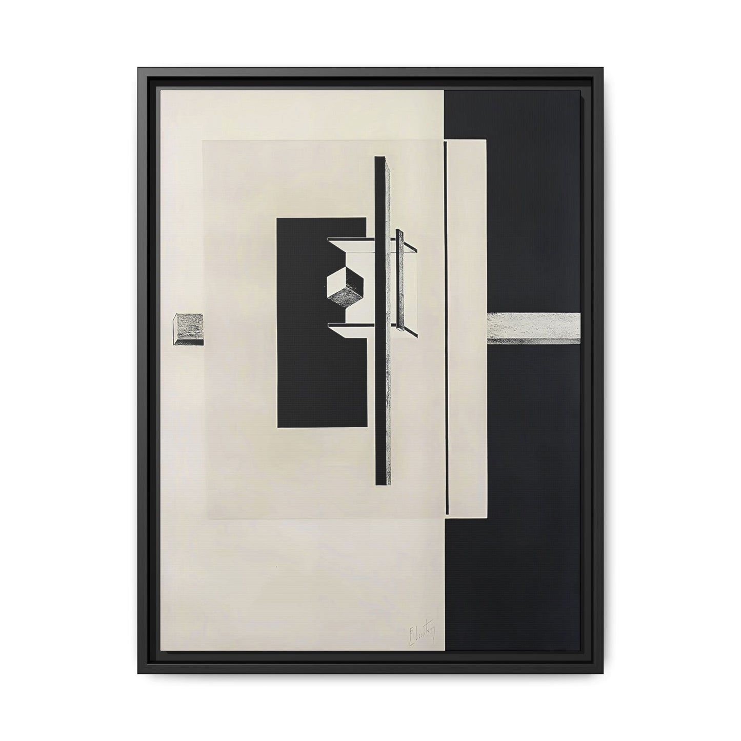 Kestnermappe Proun, Rob-1. Levnis and Chapman GmbH Hannover #7 (1923) by El Lissitzky / Toile encadrée sur caisse américaine