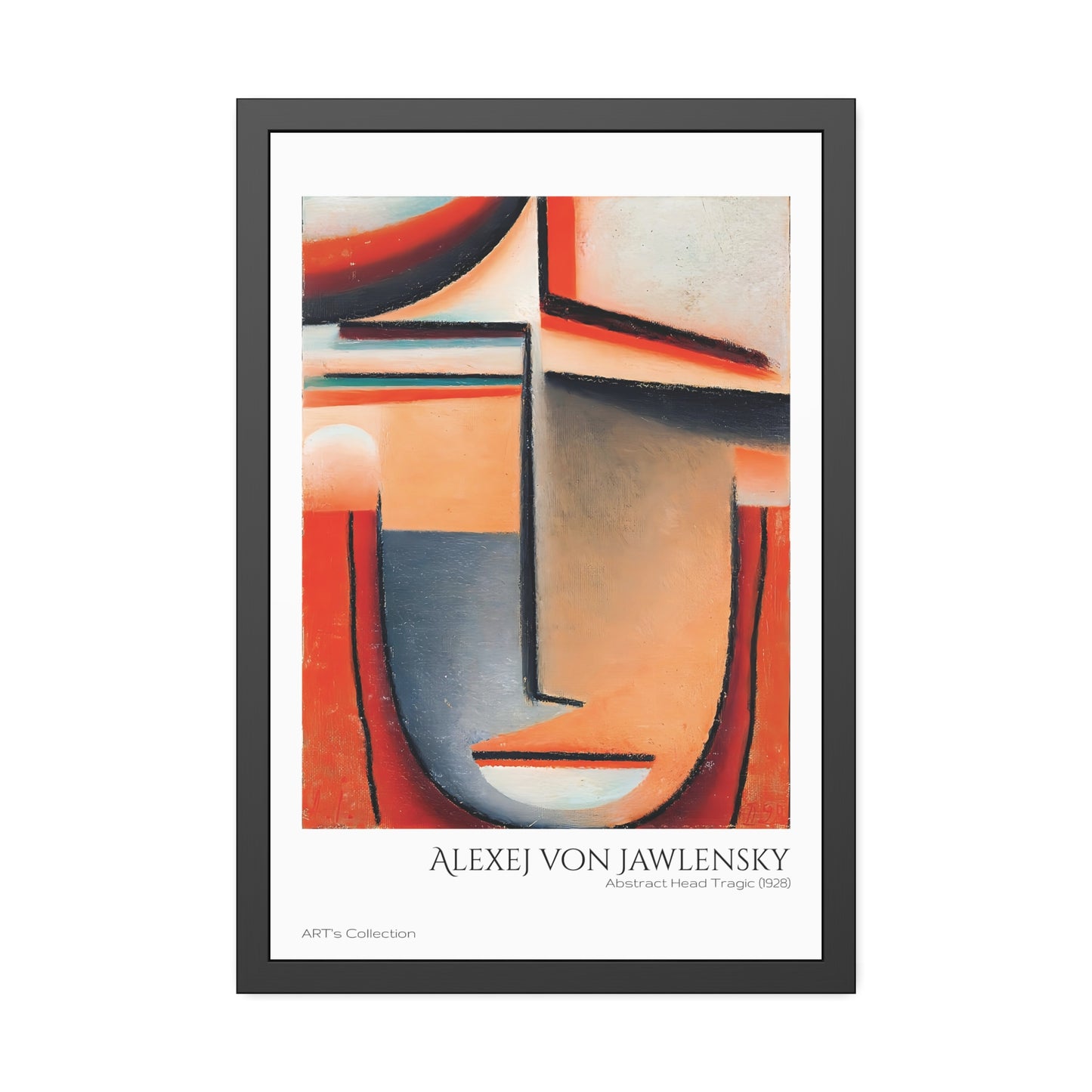 Abstract Head Tragic (1928) by Alexej von Jawlensky / Affiche Encadrée série ART's Collection
