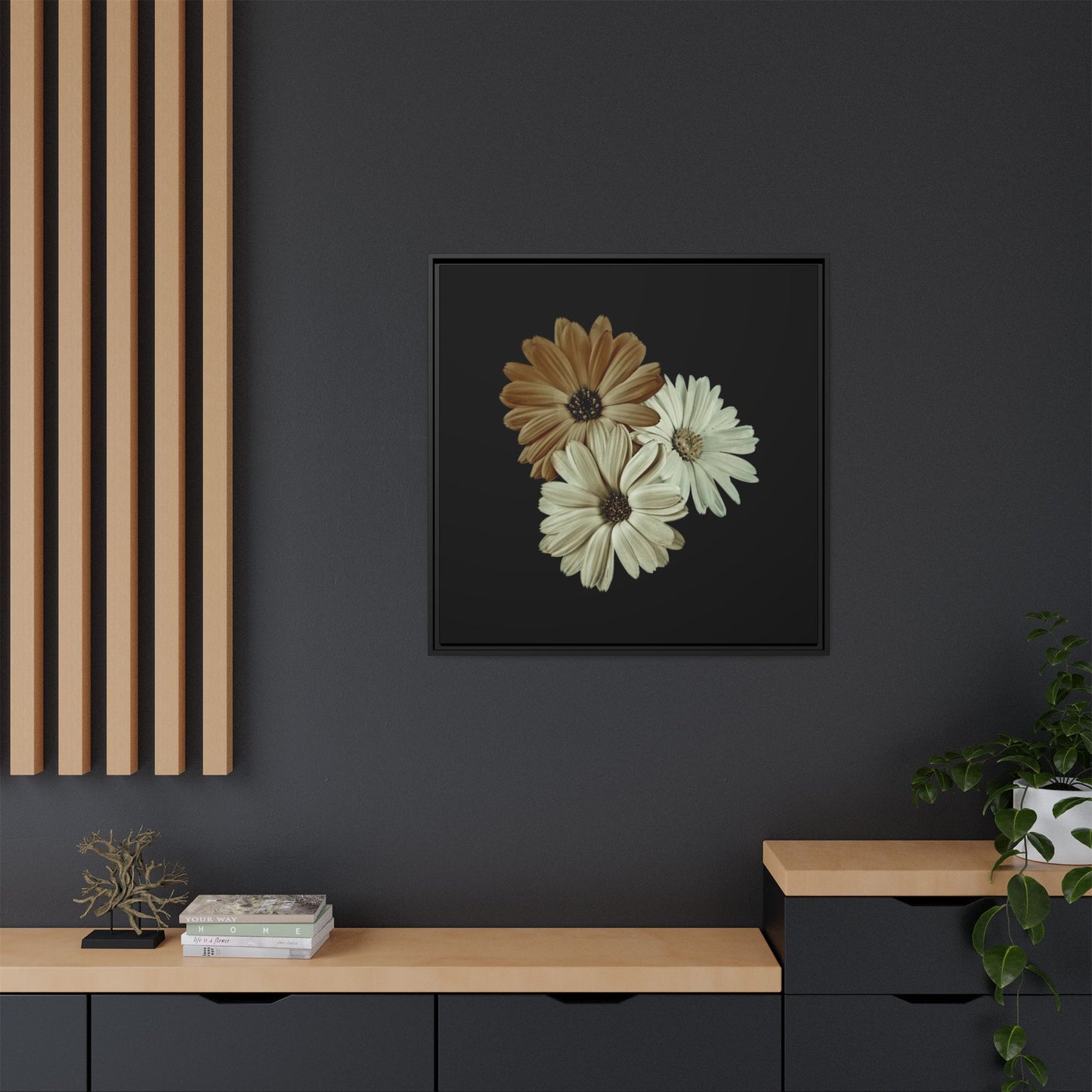 Collection Signature "FLORAL Numéro 3" sur Toile encadrée avec caisse américaine