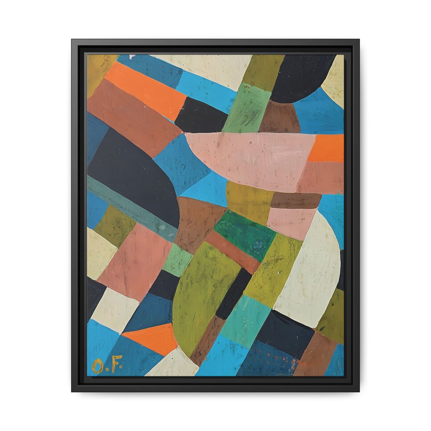 Petite Composition (Circa 1937) by Otto Freundlich / Toile encadrée sur caisse américaine