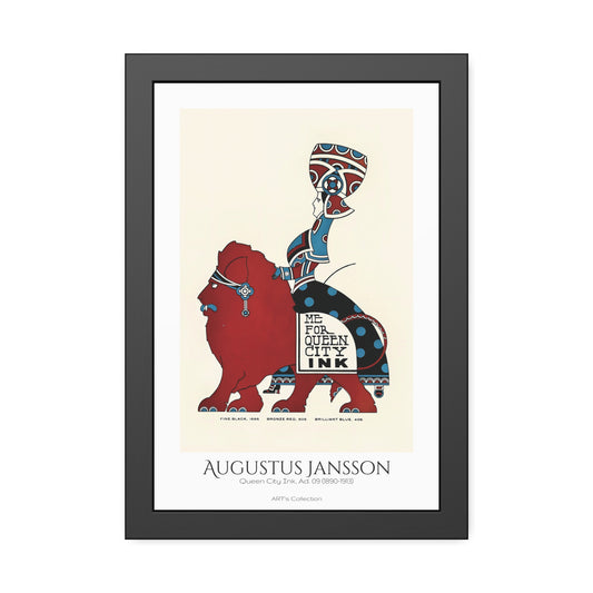 Queen City Ink, Ad. 09 (1890-1913) by Augustus Jansson / Affiche Encadrée série ART's Collection
