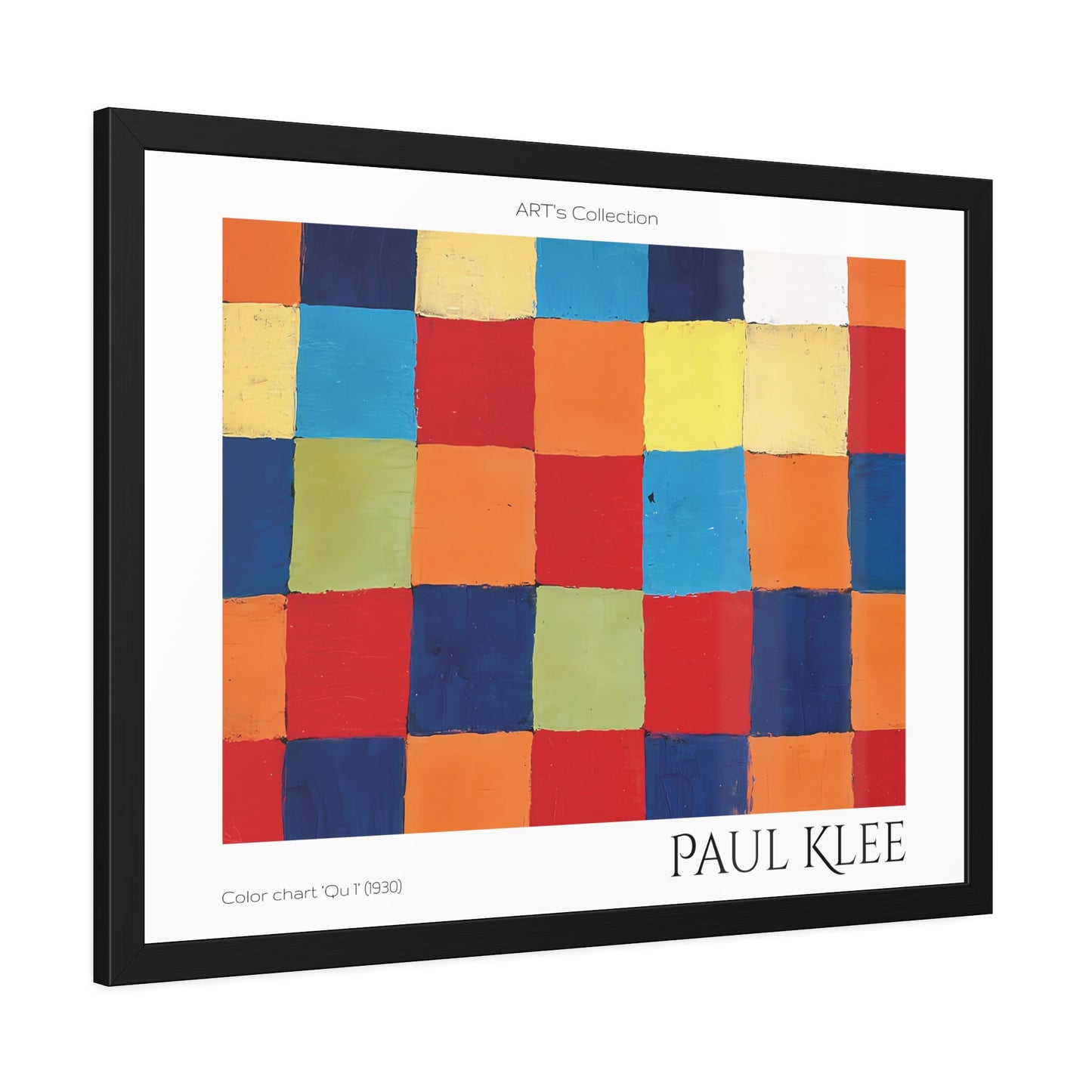 Color chart Qu 1 (1930) by Paul Klee / Affiche Encadrée série ART's Collection