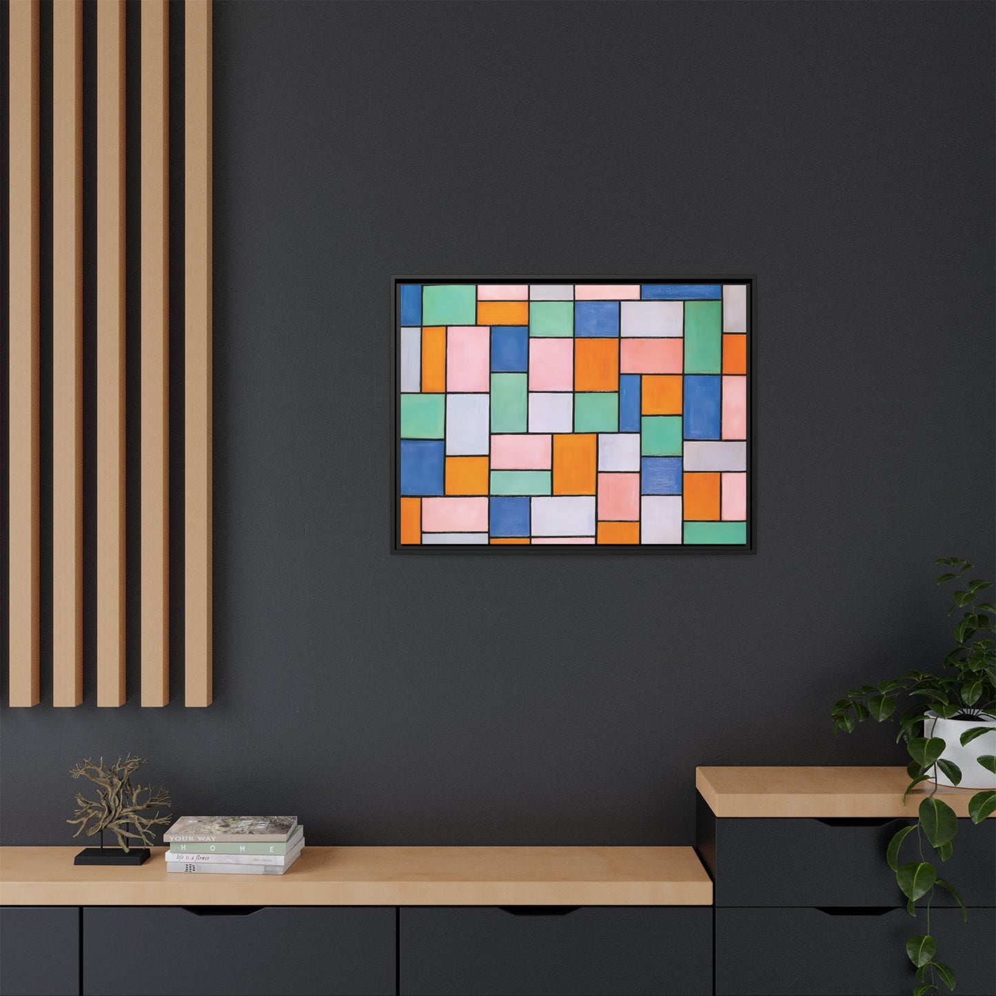 Composition in dissonances (1919) by Theo van Doesburg / Toile encadrée sur caisse américaine