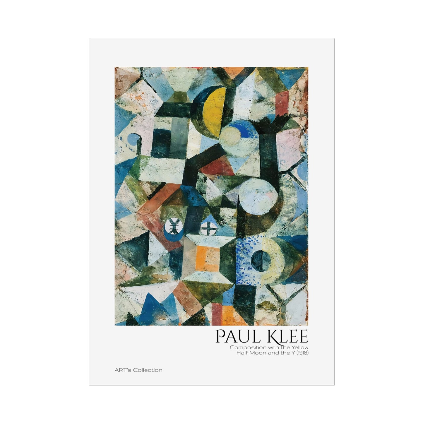 Composition with the Yellow Half-Moon and the Y (1918) by Paul Klee / Affiche imprimée - Série ART's Collection