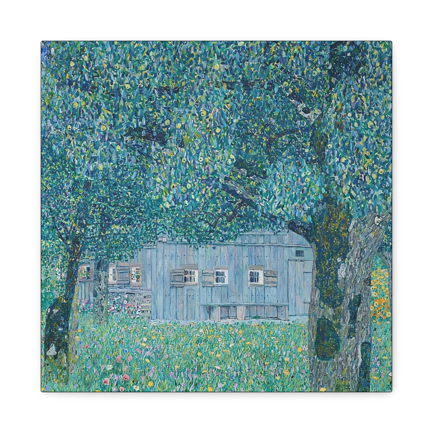 Bauernhaus in Buchberg (1911) by Gustav Klimt / Reproduction Fine Art sur Toile / Flanc Large Epaisseur 3.2 cm - 1.25 inch