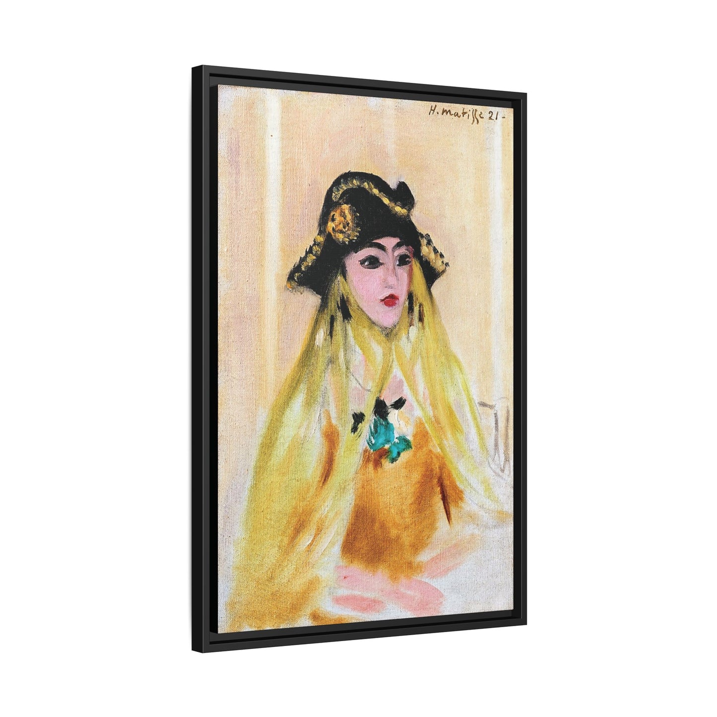Ancilla (1921) by Henri Matisse / Toile encadrée sur caisse américaine
