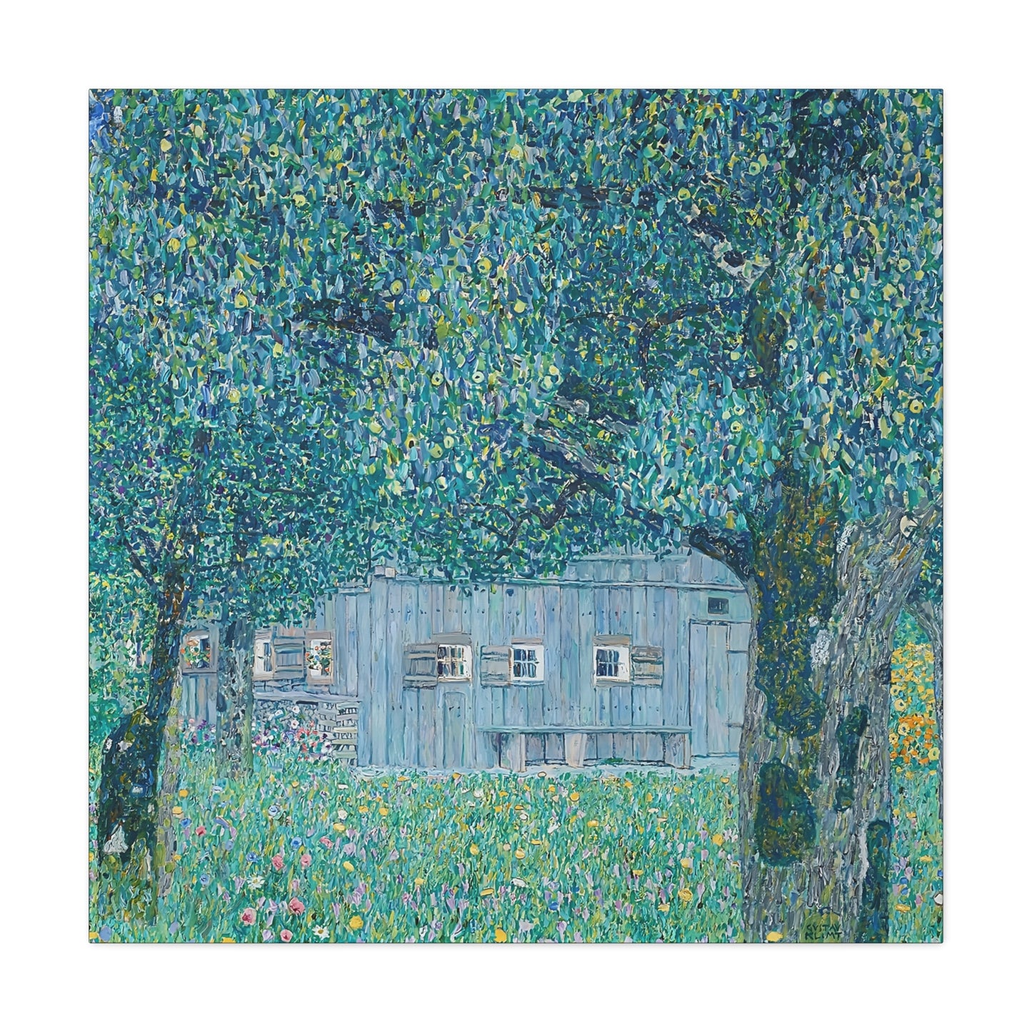 Bauernhaus in Buchberg (1911) by Gustav Klimt / Reproduction Fine Art sur Toile / Flanc Large Epaisseur 3.2 cm - 1.25 inch