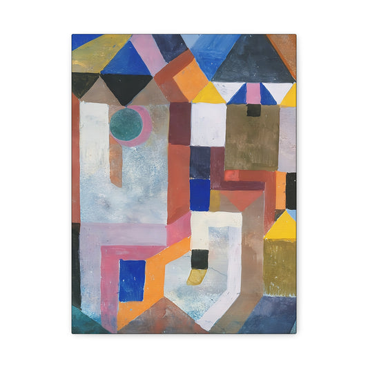 Colorful Architecture (1917) by Paul Klee / Reproduction Fine Art sur Toile / Epaisseur 3,2cm - 1'25 po