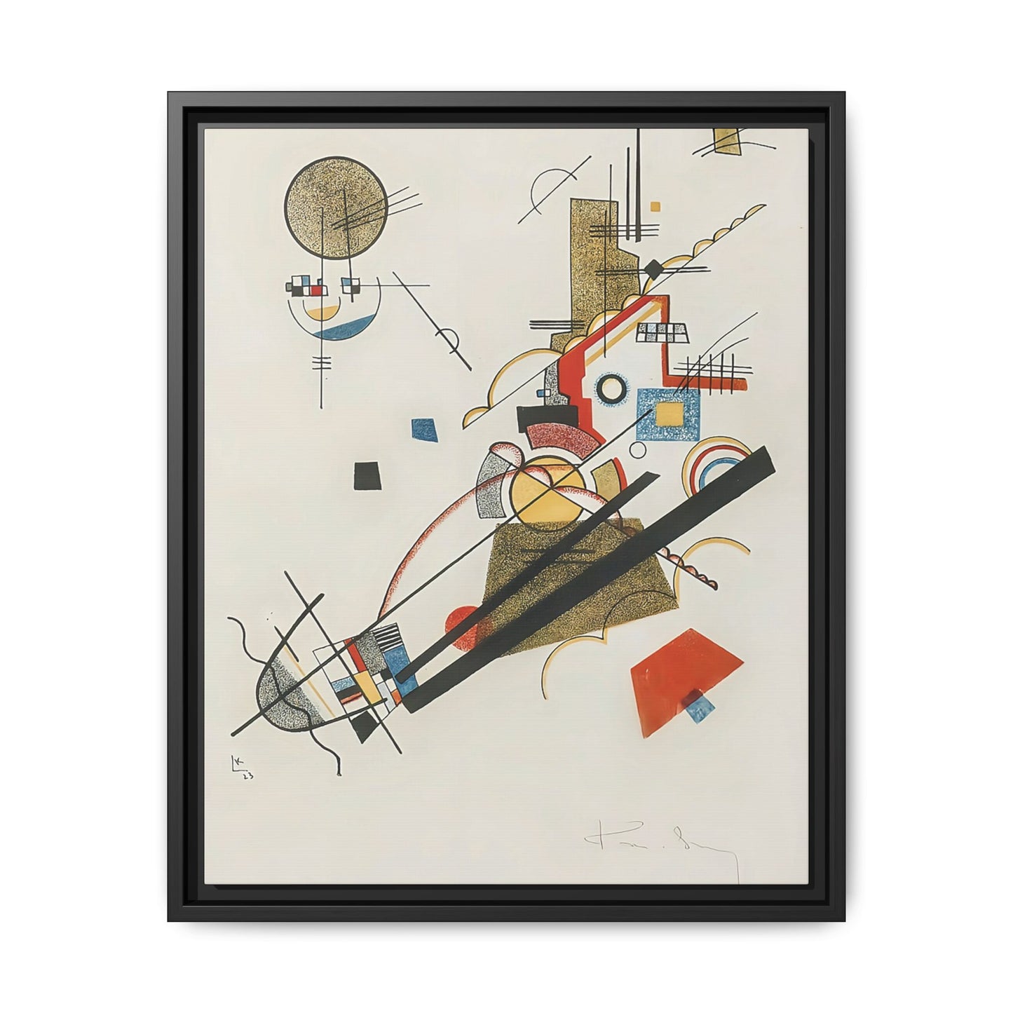 Frohlicher Augsteig (1923) by Wassily Kandinsky / Toile encadrée sur caisse américaine