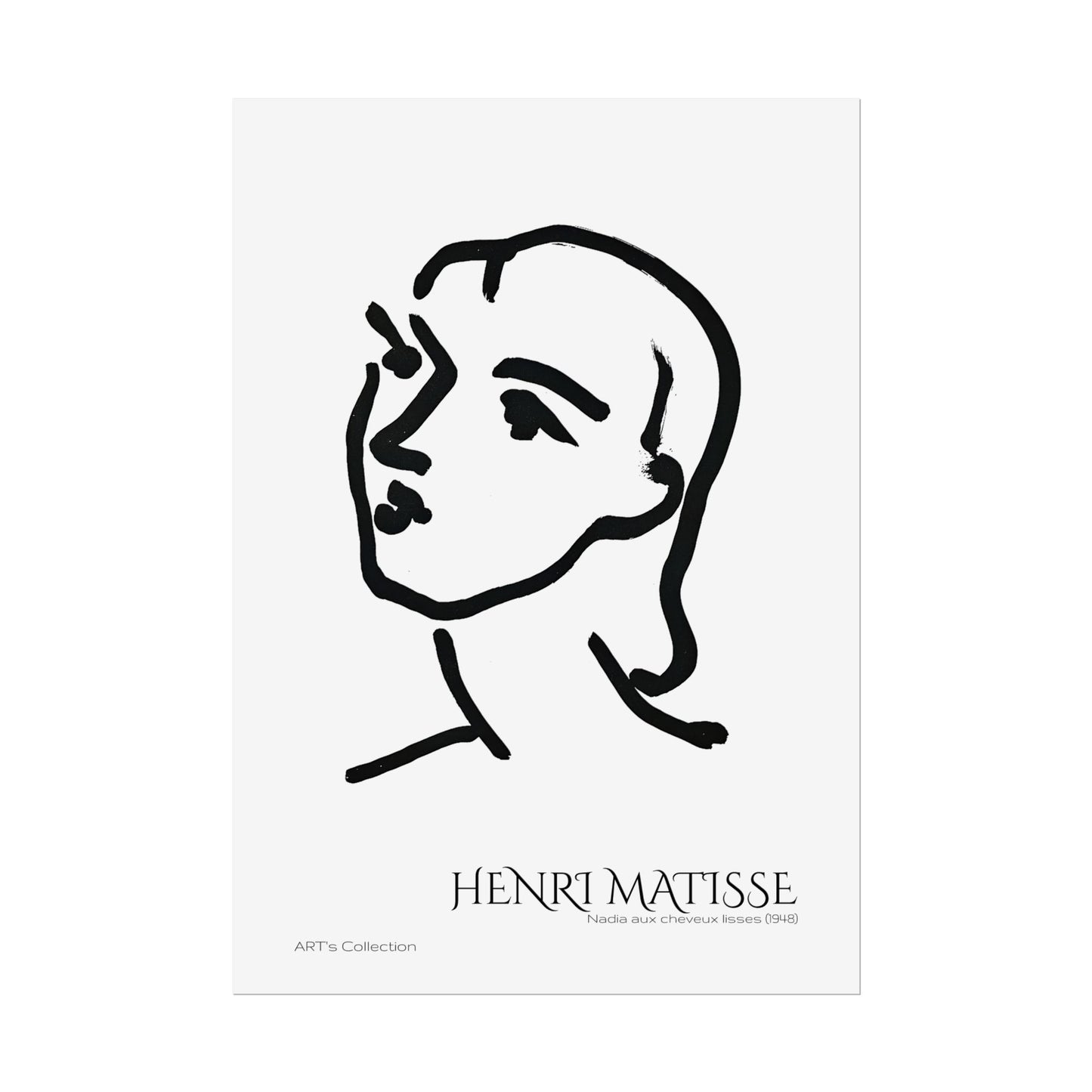 Nadia aux cheveux lisses (1948) by Henri Matisse / Affiche imprimée - Série ART's Collection