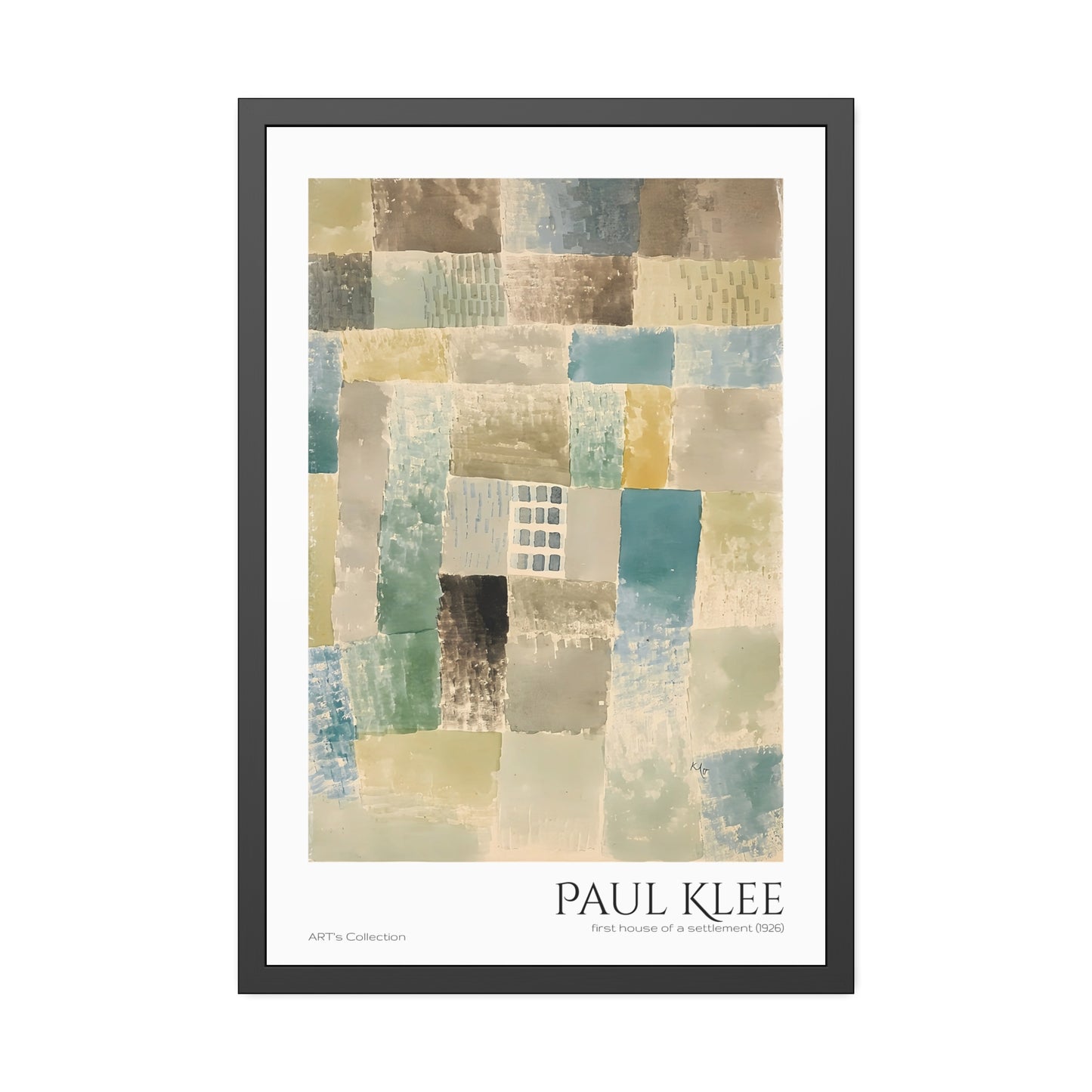 first house of a settlement (1926) by Paul Klee / Affiche Encadrée série ART's Collection