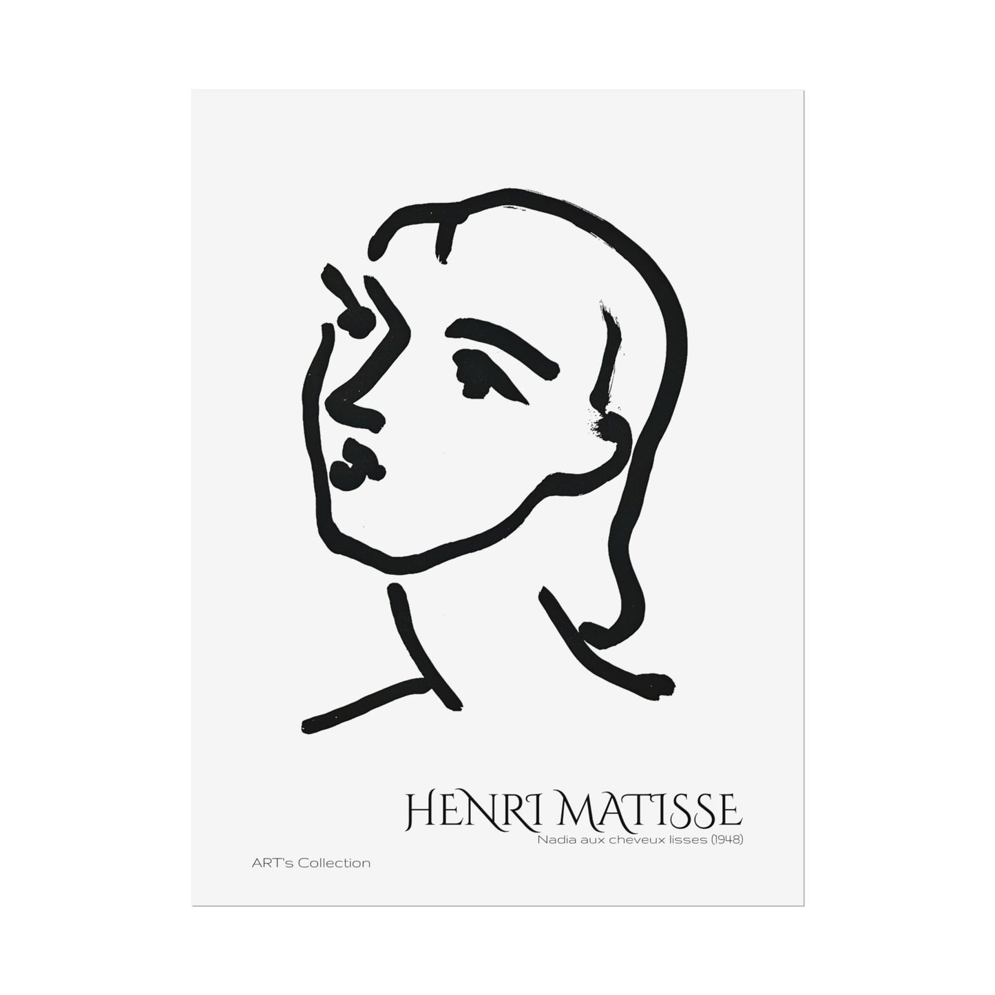 Nadia aux cheveux lisses (1948) by Henri Matisse / Affiche imprimée - Série ART's Collection