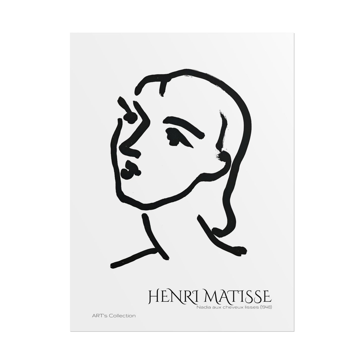 Nadia aux cheveux lisses (1948) by Henri Matisse / Affiche imprimée - Série ART's Collection