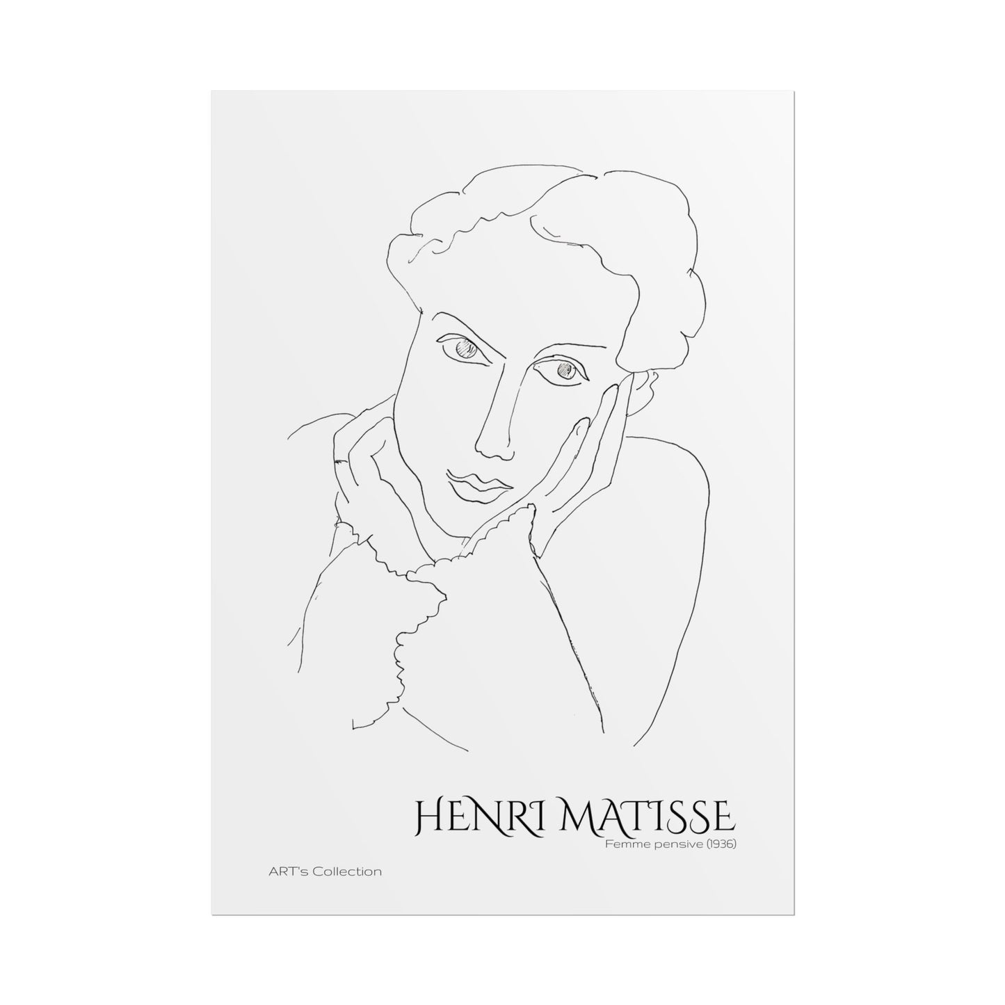 Femme pensive (1936) by Henri Matisse / Affiche imprimée - Série ART's Collection