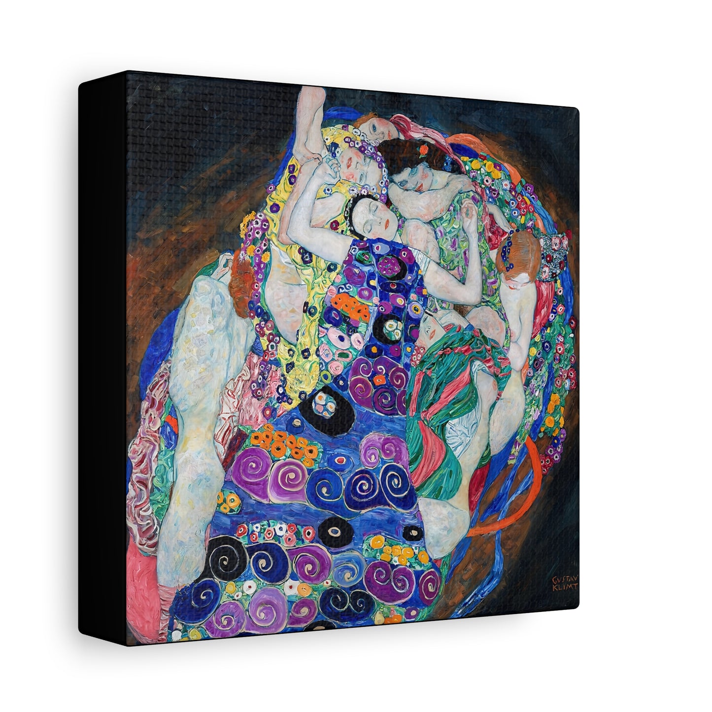 The Maiden (1913) by Gustav Klimt / Reproduction Fine Art sur Toile / Flanc Large Epaisseur 3.2 cm - 1.25 inch