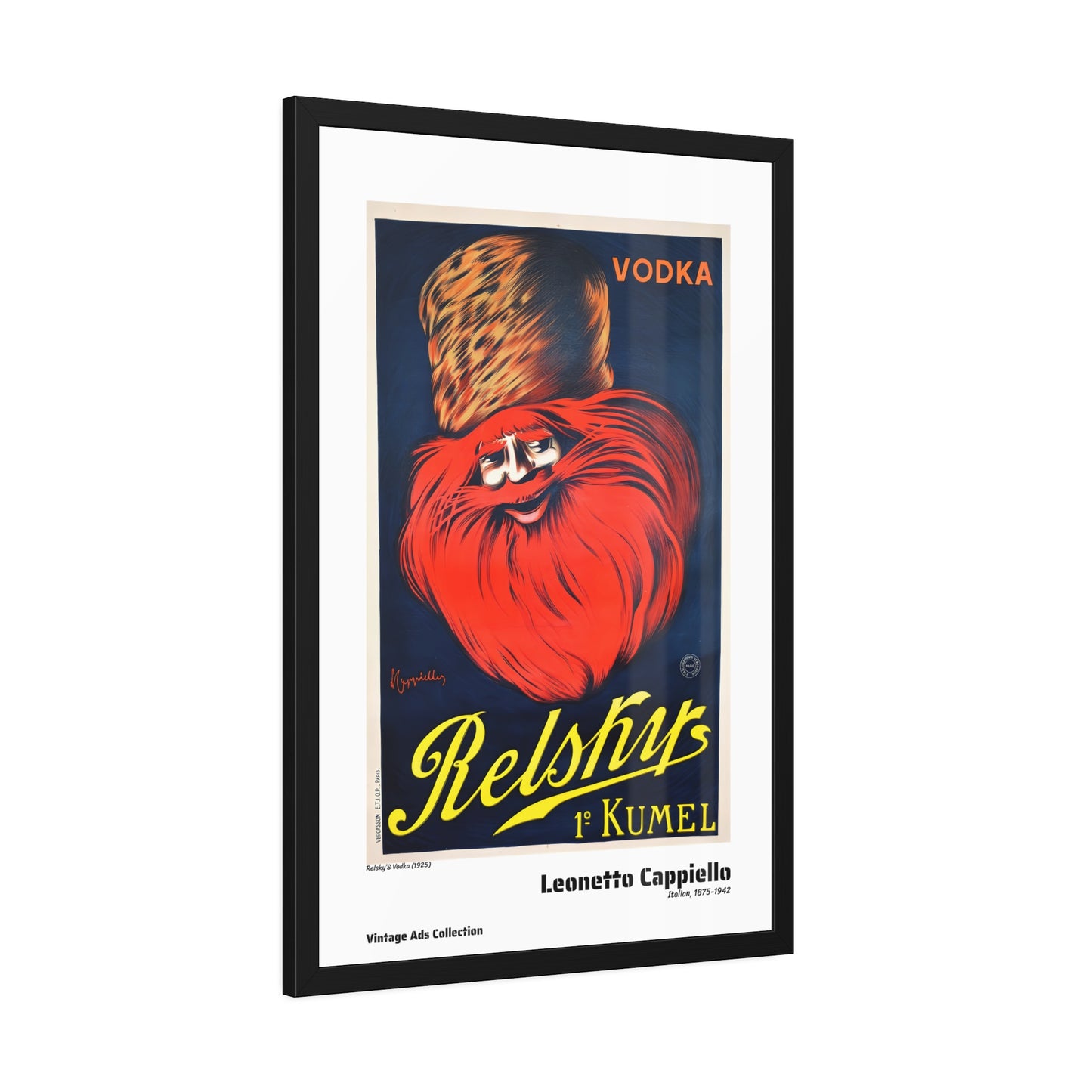 Relsky'S Vodka (1925) by Leonetto Cappiello / Affiche Encadrée Série Vintage Ads Collection
