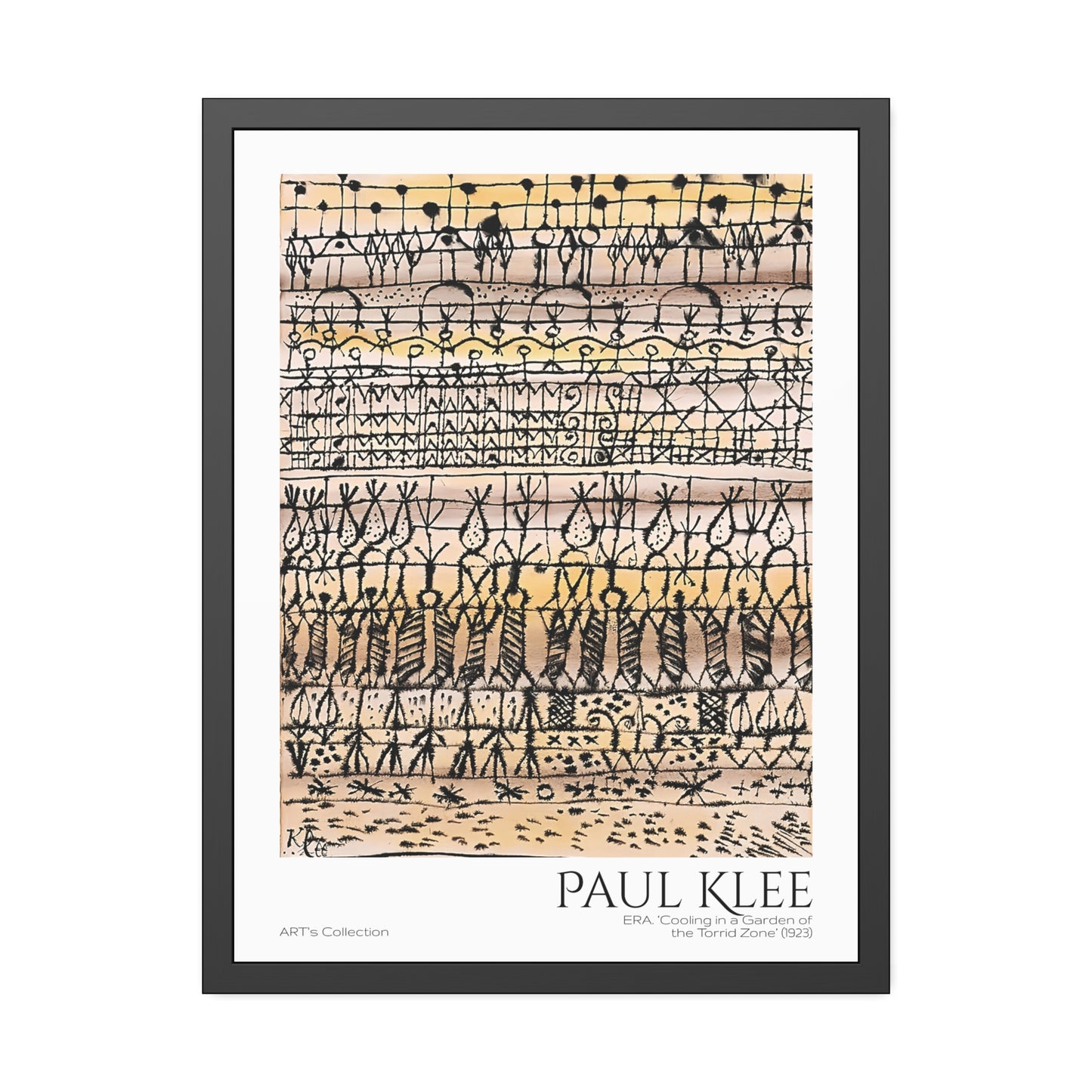 ERA. Cooling in a Garden of the Torrid Zone (1923) by Paul Klee / Affiche Encadrée série ART's Collection