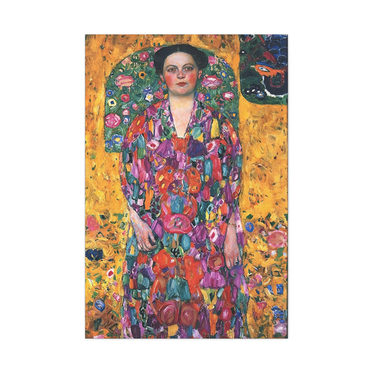 Portrait of Eugenia Primavesi (1913) by Gustav Klimt / Reproduction Fine Art sur Toile / Flanc Large Epaisseur 3.2 cm - 1.25 inch
