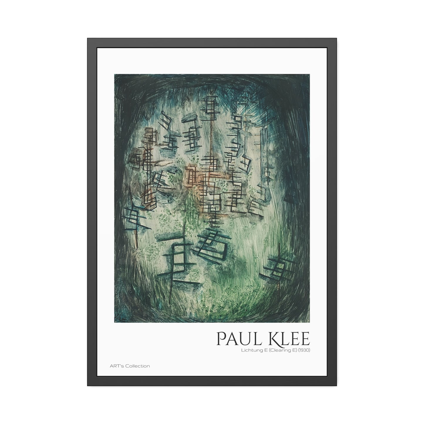 Lichtung E (Clearing E) (1930) by Paul Klee / Affiche Encadrée série ART's Collection