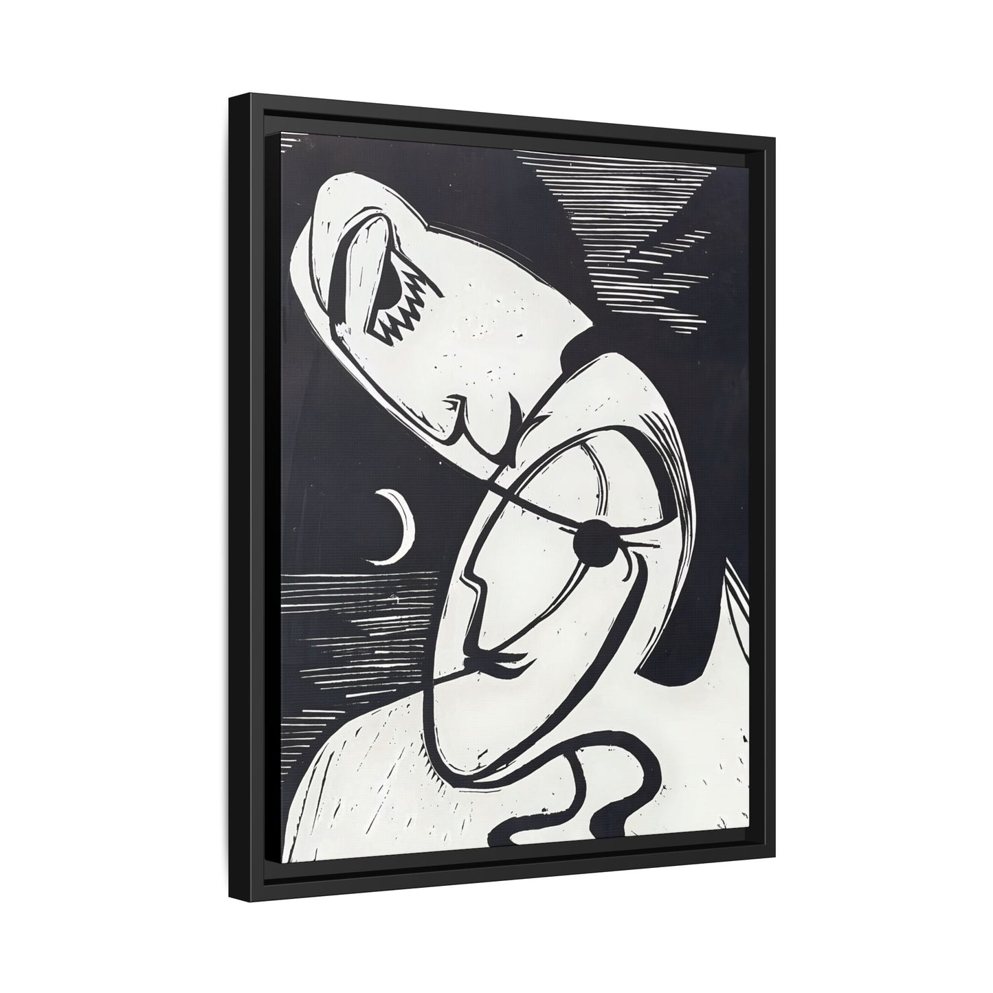 The Kiss (1930) by Ernst Ludwig Kirchner / Toile encadrée sur caisse américaine