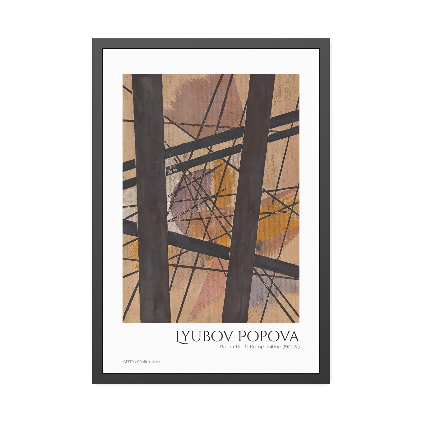 Raum-Kraft Komposition (1921-22) by Lyubov Popova / Affiche Encadrée série ART's Collection