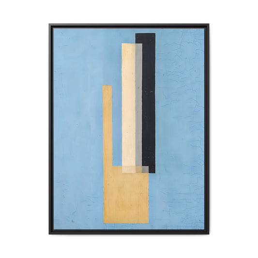 Konstruktion (circa 1920-22) by László Moholy-Nagy / Toile encadrée sur caisse américaine