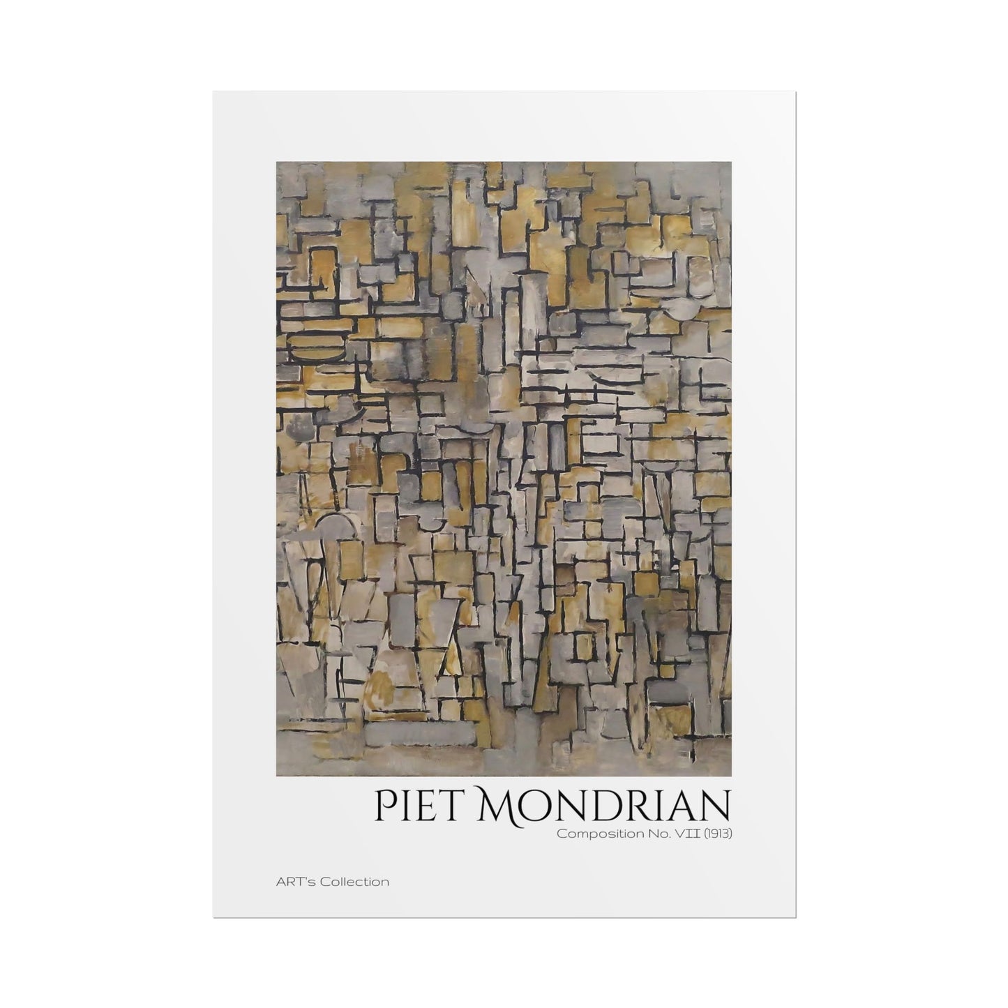 Tableau No. 2, Composition No. VII (1913) by Piet Mondrian / Affiche imprimée - Série ART's Collection