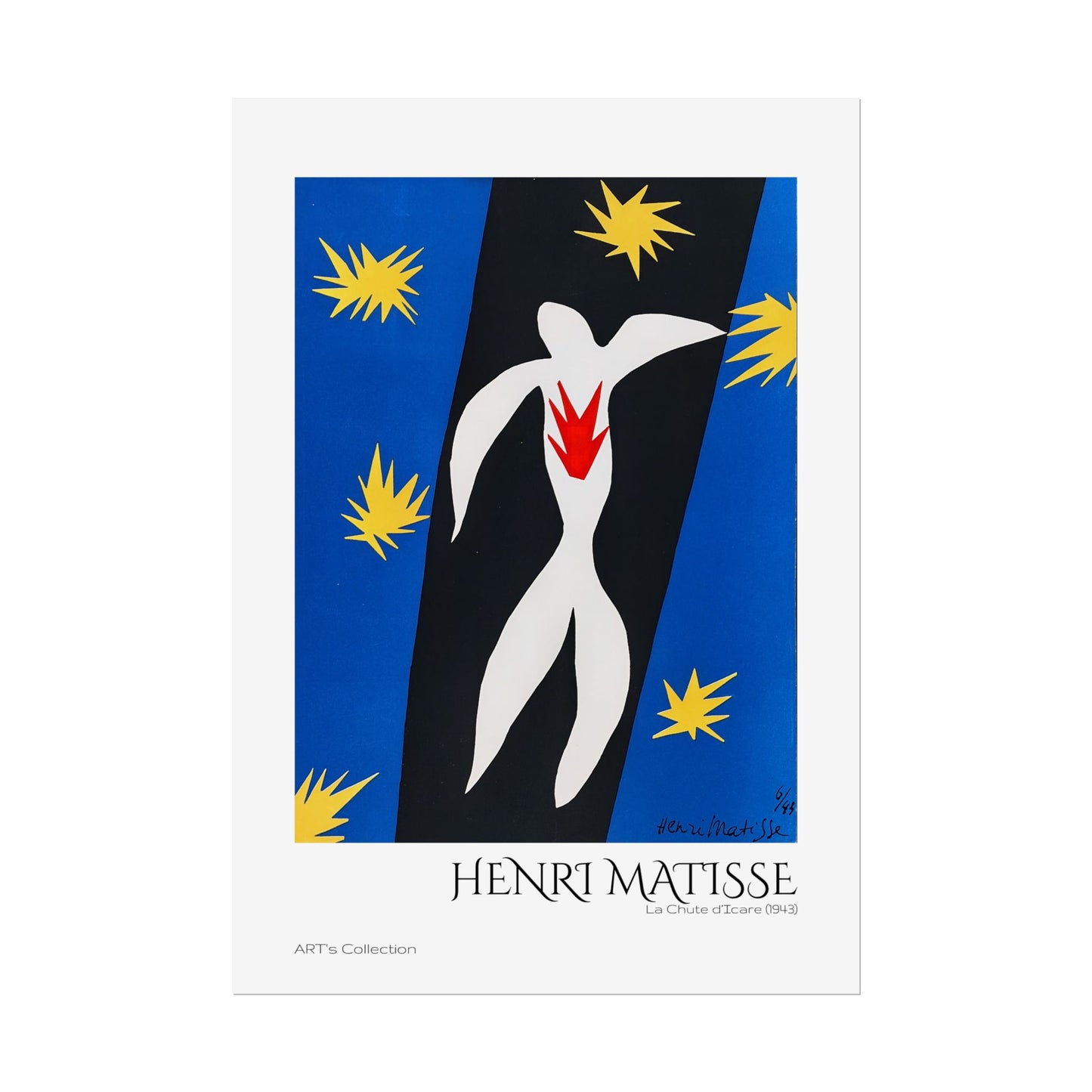 La Chute d'Icare (1943) by Henri Matisse / Affiche imprimée - Série ART's Collection