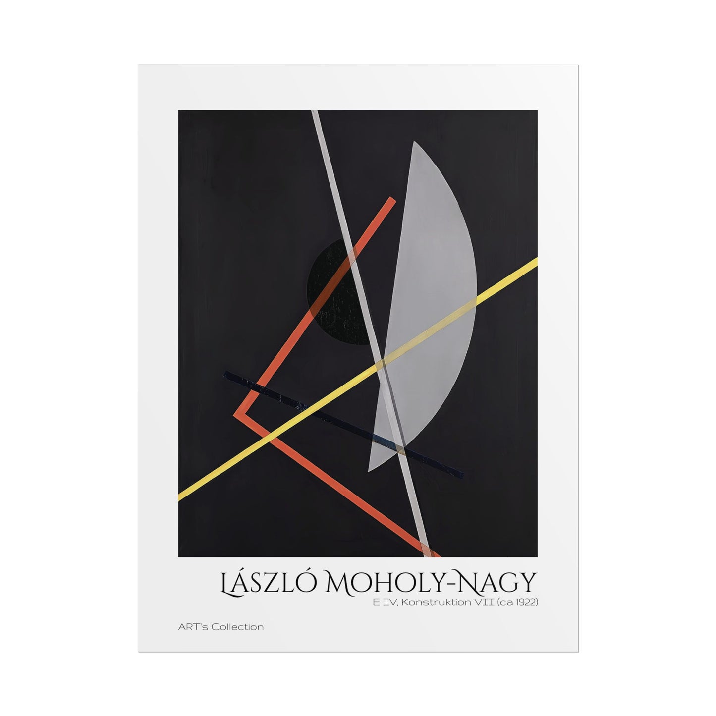 E IV, Konstruktion VII (ca 1922) by László Moholy-Nagy / Affiche imprimée - Série ART's Collection