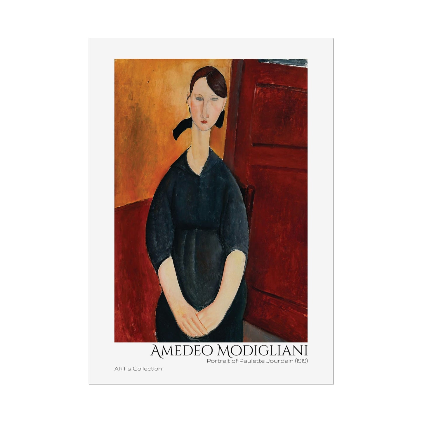 Portrait of Paulette Jourdain (1919) by Amedeo Modigliani / Affiche imprimée - Série ART's Collection